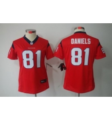 Nike Women Houston Texans #81 Daniels Red Color[NIKE LIMITED Jersey]