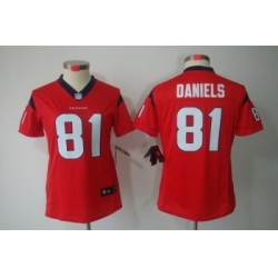 Nike Women Houston Texans #81 Daniels Red Color[NIKE LIMITED Jersey]