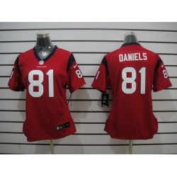 Nike Women Houston Texans #81 Daniels red Jerseys