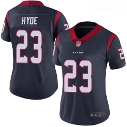 Texans #23 Carlos Hyde Navy Blue Team Color Women Stitched Football Vapor Untouchable Limited Jersey 2