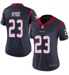 Texans #23 Carlos Hyde Navy Blue Team Color Women Stitched Football Vapor Untouchable Limited Jersey