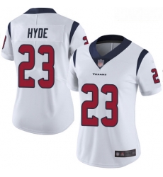 Texans #23 Carlos Hyde White Women Stitched Football Vapor Untouchable Limited Jersey