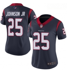Texans #25 Duke Johnson Jr Navy Blue Team Color Women Stitched Football Vapor Untouchable Limited Jersey