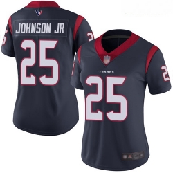 Texans #25 Duke Johnson Jr Navy Blue Team Color Women Stitched Football Vapor Untouchable Limited Jersey