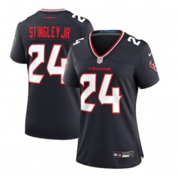Women Houston Texans Nike Derek Stingley Jr. #24 Navy Game Stitched Jersey