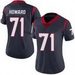 Women Houston Texans Tytus Howard #71 Blue Vapor Limited Stitched NFL Jersey