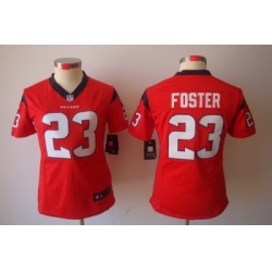 Women Nike Houston Texans #23 Foster Red [Women's NIKE LIMITED Jersey]