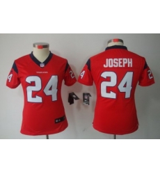 Women Nike Houston Texans #24 Johnathan Joseph Red Color[NIKE LIMITED Jersey]