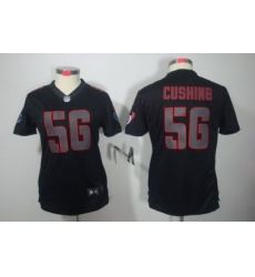 Women Nike Houston Texans 56# Brian Cushing Black Jerseys(Impact Limited)