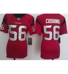 Women Nike Houston Texans 56 Brian Cushing Red Nike NFL Jerseys