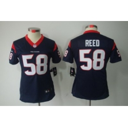 Women Nike Houston Texans #58 Brooks Reed Blue Color[NIKE LIMITED Jersey]