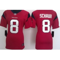 Women Nike Houston Texans 8 Matt Schaub Red Nike NFL Jerseys