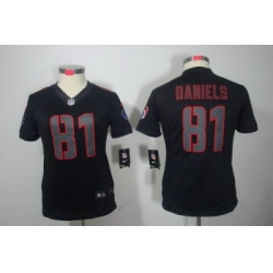 Women Nike Houston Texans #81 Owen Daniels Black Jerseys(Impact Limited)