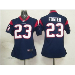 Women Nike NFL Houston Texans 23 FOSTER Game jersey