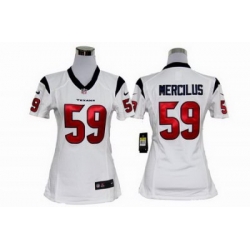 Women Nike NFL Houston Texans 59# Mercilus White Jersey