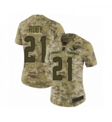 Womens Houston Texans 21 Bradley Roby Limited Camo 2018 Salute to Service Football Jersey