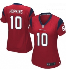 Womens Nike Houston Texans 10 DeAndre Hopkins Game White NFL Jersey