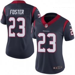 Womens Nike Houston Texans 23 Arian Foster Elite Navy Blue Team Color NFL Jersey