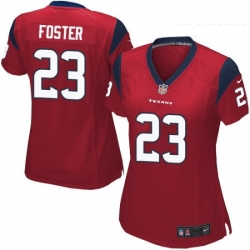Womens Nike Houston Texans 23 Arian Foster Game Red Alternate NFL Jersey