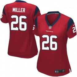 Womens Nike Houston Texans 26 Lamar Miller Game Red Alternate NFL Jersey