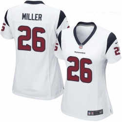 Womens Nike Houston Texans 26 Lamar Miller Game White NFL Jersey