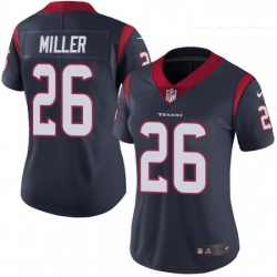 Womens Nike Houston Texans 26 Lamar Miller Limited Navy Blue Team Color Vapor Untouchable NFL Jersey