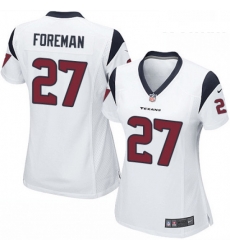 Womens Nike Houston Texans 27 DOnta Foreman Game White NFL Jersey