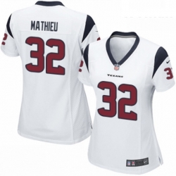 Womens Nike Houston Texans 32 Tyrann Mathieu Game White NFL Jersey