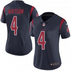 Womens Nike Houston Texans 4 Deshaun Watson Limited Navy Blue Rush Vapor Untouchable NFL Jersey