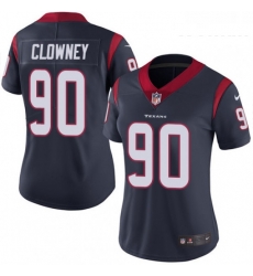 Womens Nike Houston Texans 90 Jadeveon Clowney Elite Navy Blue Team Color NFL Jersey