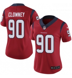 Womens Nike Houston Texans 90 Jadeveon Clowney Elite Red Alternate NFL Jersey