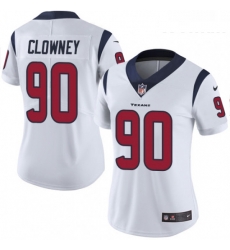 Womens Nike Houston Texans 90 Jadeveon Clowney Elite White NFL Jersey