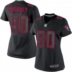 Womens Nike Houston Texans 90 Jadeveon Clowney Limited Black Impact NFL Jersey