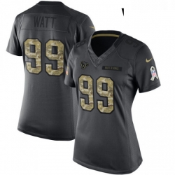Womens Nike Houston Texans 99 JJ Watt Limited Black 2016 Salute to Service NFL Jersey