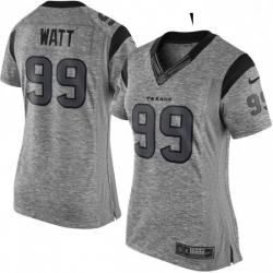 Womens Nike Houston Texans 99 JJ Watt Limited Gray Gridiron NFL Jersey