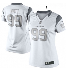 Womens Nike Houston Texans 99 JJ Watt Limited White Platinum NFL Jersey