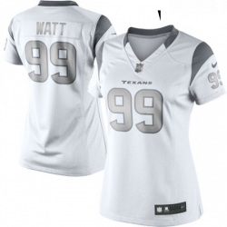 Womens Nike Houston Texans 99 JJ Watt Limited White Platinum NFL Jersey