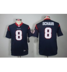 Nike Youth Houston Texans #8 Schaub Blue Color[Youth Limited Jerseys]