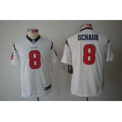 Nike Youth Houston Texans #8 Schaub White Color[Youth Limited Jerseys]