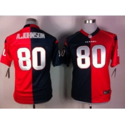 Nike Youth Houston Texans #80 Andre Johnson Blue-Red Jerseys(Split Elite)