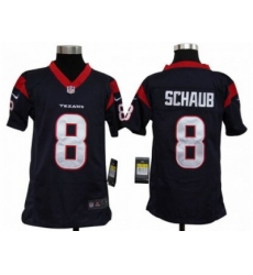 Nike Youth NFL Houston Texans #8 Matt Schaub Blue Jerseys
