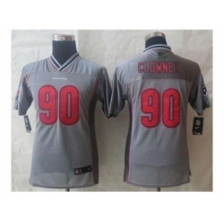 Nike Youth jerseys houston texans #90 clowney grey[Elite vapor][clowney]