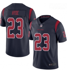 Texans #23 Carlos Hyde Navy Blue Youth Stitched Football Limited Rush Jersey