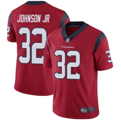 Texans 32 Lonnie Johnson Jr  Red Alternate Youth Stitched Football Vapor Untouchable Limited Jersey