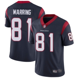 Texans 81 Kahale Warring Navy Blue Team Color Youth Stitched Football Vapor Untouchable Limited Jersey