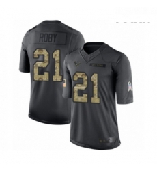 Youth Houston Texans 21 Bradley Roby Limited Black 2016 Salute to Service Football Jersey