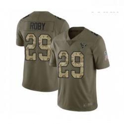 Youth Houston Texans 29 Bradley Roby Limited Olive Camo 2017 Salute to Service Football Jersey