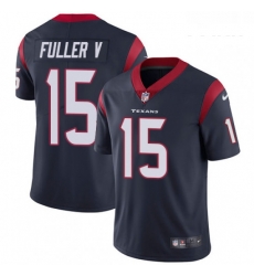 Youth Nike Houston Texans 15 Will Fuller V Limited Navy Blue Team Color Vapor Untouchable NFL Jersey