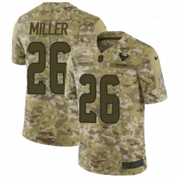 Youth Nike Houston Texans 26 Lamar Miller Limited Camo 2018 Salute to Service NFL Jersey
