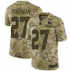 Youth Nike Houston Texans 27 DOnta Foreman Limited Camo 2018 Salute to Service NFL Jerse